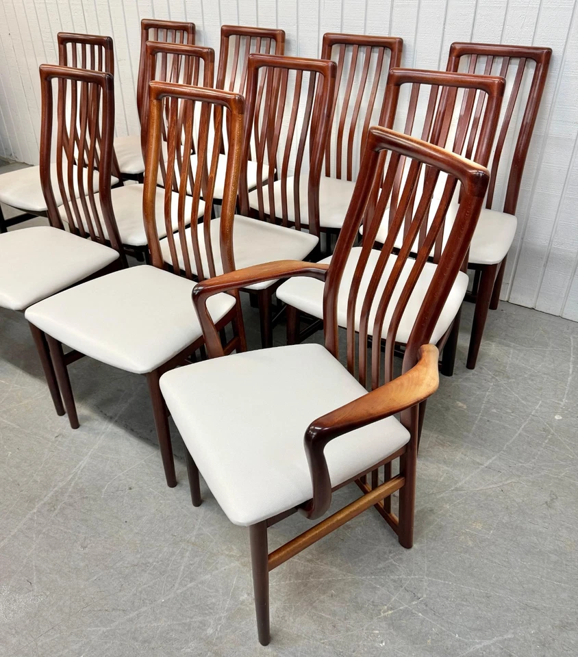 Sillas de comedor danesas modernas vintage de palisandro - Juego de 12 Foto 3 de 4