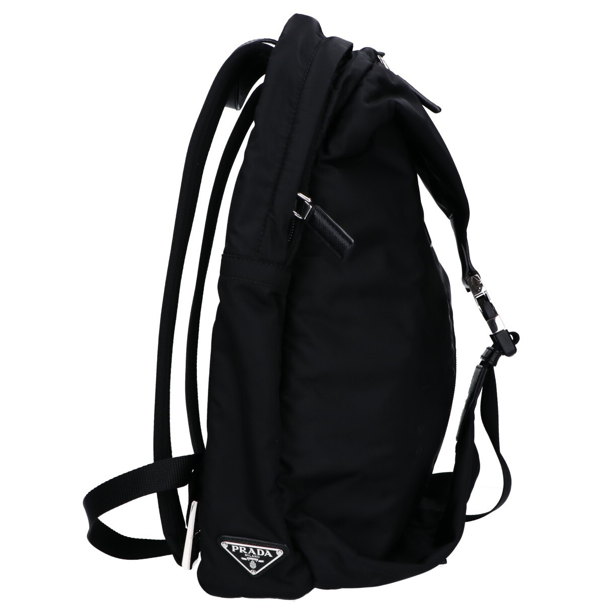 PRADA 2VZ028 Re Nylon x Saffiano Backpack Black SV Hardware Men s from japan thumbnail 3