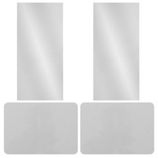 2Pcs Steel Pottery Tools, Scraper 3.9" x 1.93" with 2 Gray Cloth