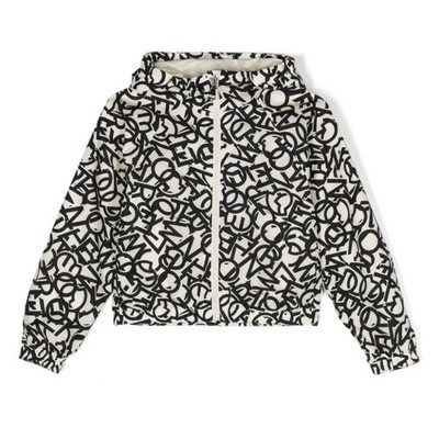 Moncler Kids Maisha Logo Print Hooded Jacket, Size 8Y