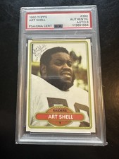 Art Shell Signed In-Person Autograph 1980 Topps #382 Oakland Raiders PSA AUTO