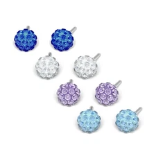 STUDEX Medical Ear Studs Piercing Fireball/Snowball - Silver Plated Ø4.5mm