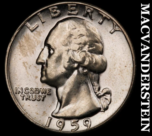 1959 Washington Quarter- Silver- Choice Gem Brilliant Unc+++ Luster #J2714