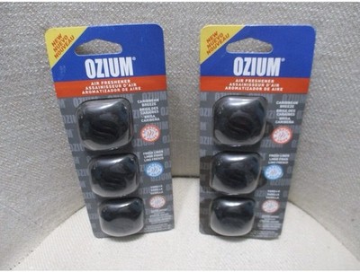 Ozium Car Vent Clip Odor Eliminator Pods 6-Pack Caribbean/Fresh Linen/Vanilla