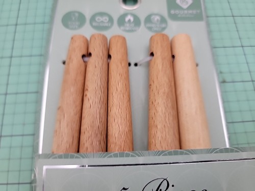 Cocina Gourmet Marca: Juego de 5 Espátulas de Silicona Madera y Verde Azulado, Nuevo y Envío Gratis - Imagen 4 de 10