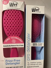 The Wet Brush Original Detangler Set Frizz-Free  Pro Detangler Brush Pink NIB