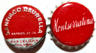 2 ANTIGUAS CAPS "ESPAÑA CORCHO" CROWN CAP KRONKORKEN CORONA TAPPI CAPSULE KAPSEL