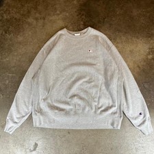 Vintage 90s Champion Reverse Weave grey crewneck sweatshirt Men's size XXL