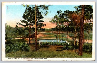 Whispering Hills Golf Course Titusville Florida FL c1930 Postcard
