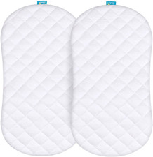 Bassinet Mattress Pad Cover for Halo BassiNest Swivel Sleeper 2 Pack Quilted