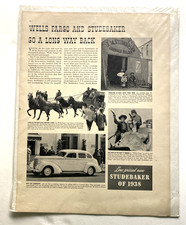 Studebaker Car and Wells Fargo Vintage 1937 Print Advertisement