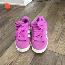 adidas Unisex Kids Low Top Lace-Up Athletic Sneakers Pink/White 3-Stripes 7