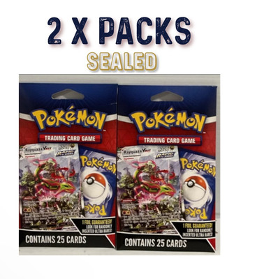 2 x Pokemon TCG Mystery Pack w/ Foil Card MJ Holding Company 2024