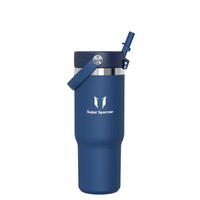 Edelstahl Trinkflasche 900Ml - Sparrow Thermosflasche Mit Flex-Strohhalm -