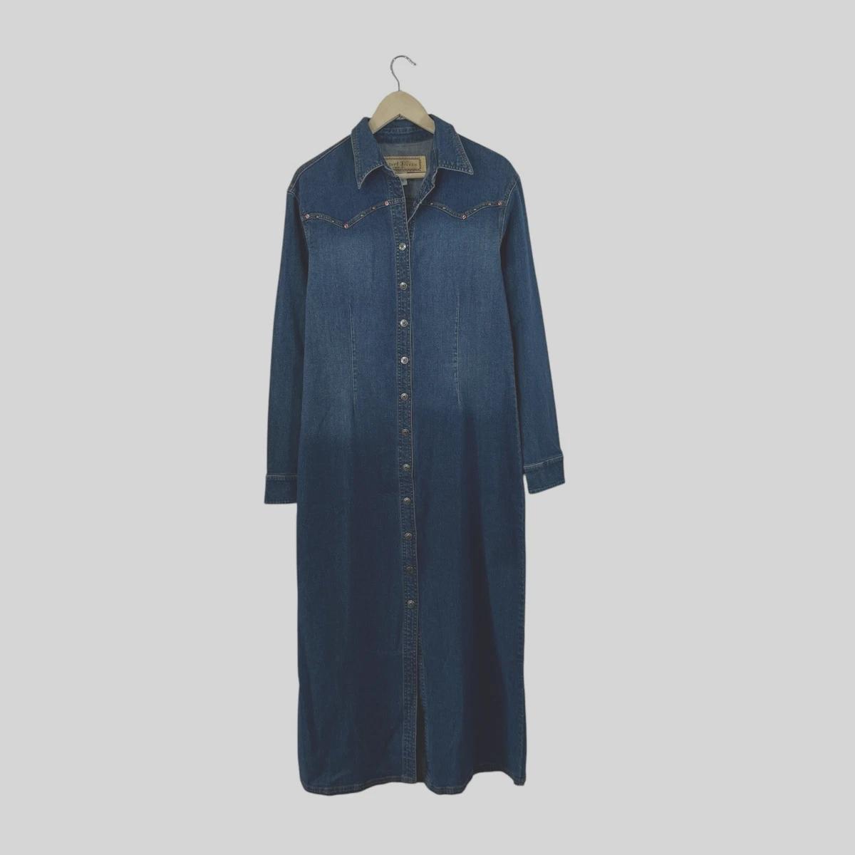 Denim Long Sleeve Long Dresses for Women for sale | eBay