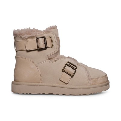 UGG DUNE MINI BUCKLE BOOT SAWDUST SUEDE SHEEPSKIN WOMEN'S BOOTS SIZE US 9 NEW