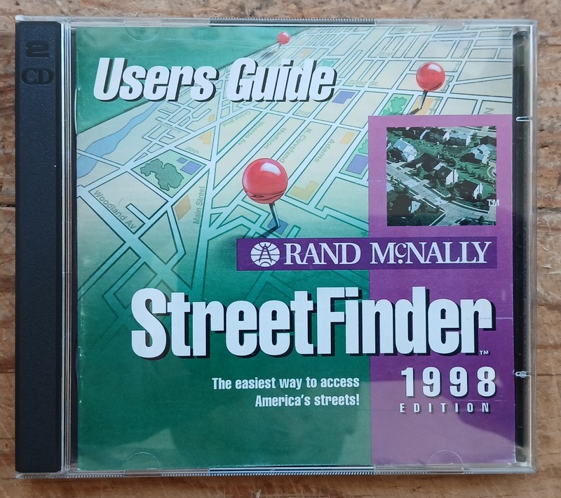 Rand McNally StreetFinder 1998, with User Guide - Set of 2 CDs
