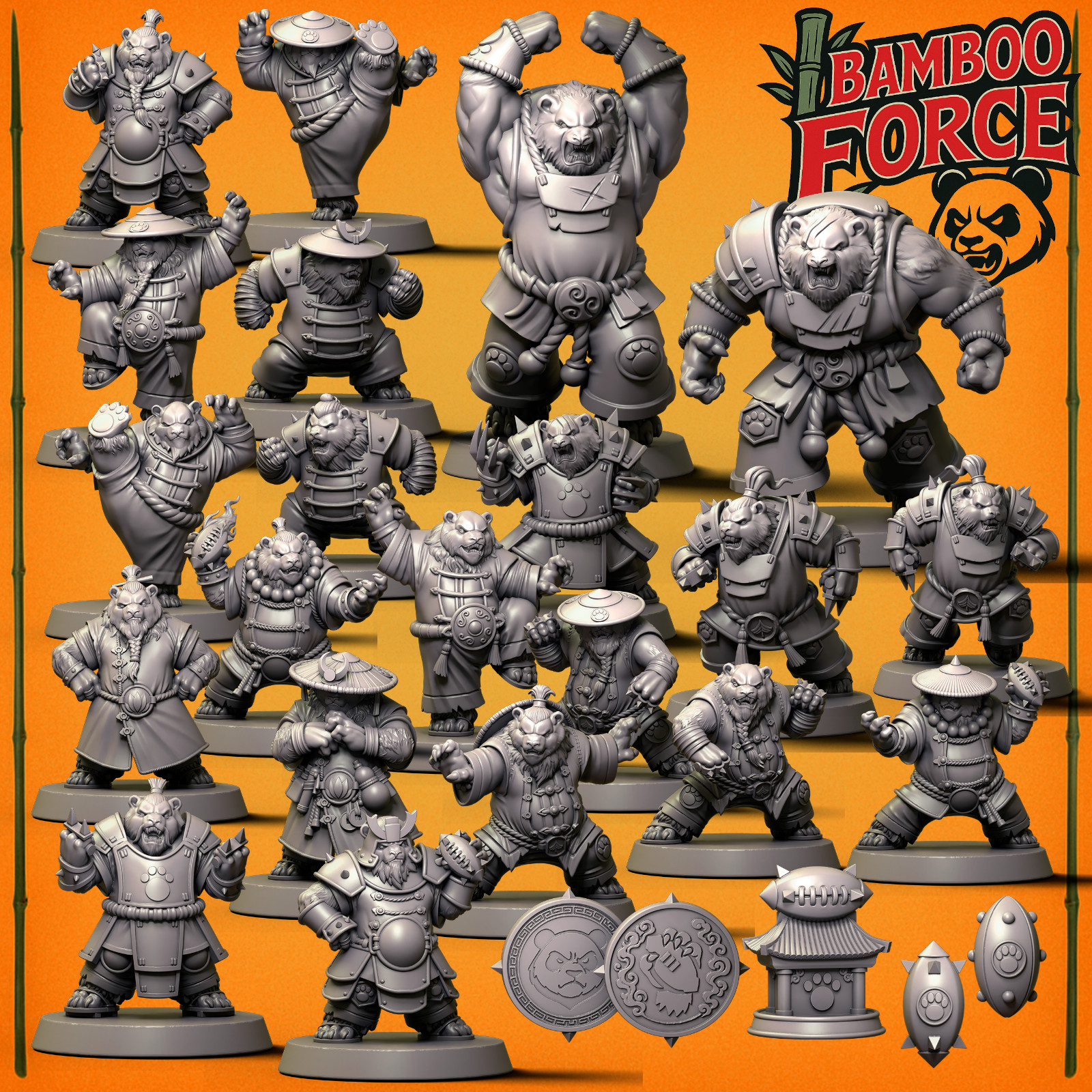 Ballon de football Equipe Panda Bamboo Force taille 5 en bambou écoresponsable