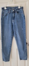 Rewash Women's Jeans, Size 1/25, Tapered, Zip, Distressed Detail Soft Material