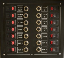 Marine 14way Switch circuit breaker control panel  12volt dc  Boat campervan