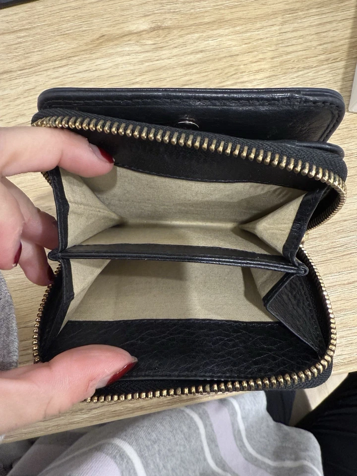 Chloe Bifold Wallet Leather Black Authentic Women D:1.18” H:4.13” W:4.13” 5266 - image 2 of 4