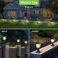 Greluna Solar Post Lights, Dusk to Dawn Lamp Light with Warm White 6
