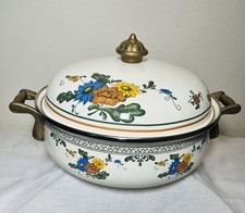 VTG Villeroy & Boch Amsterdam Enamel Floral 10&rdquo; Cookware Saucepan Pot