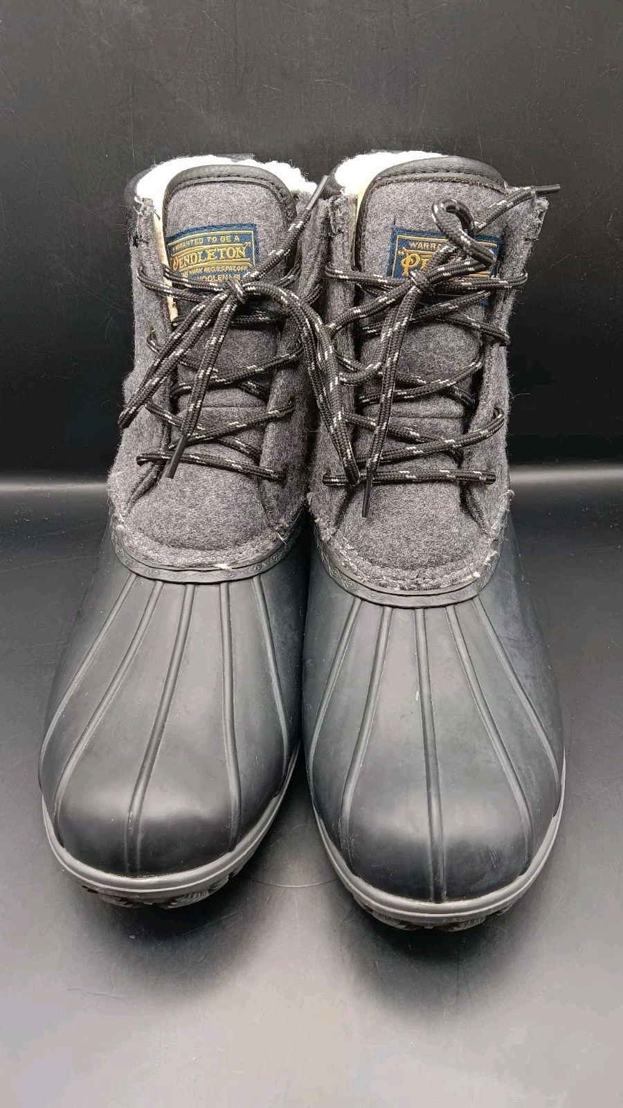 🔥 Pendleton Wool Duck Boots Shearling Lined Sz 1… - image 1