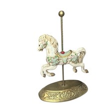 Miniature Porcelain Carousel Horse House of Lloyd 1990 5.5