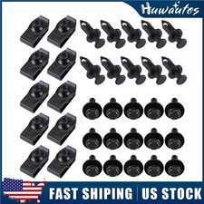 35PCS Engine Under Cover Splash Shield Guard Body Bolts Bumper Fender Liner Clip