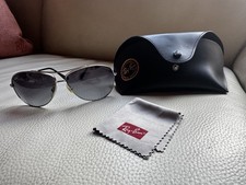 Ray-Ban RB3293 Silver Metal Aviator Sunglasses Pre-owned with case and cloth