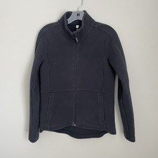 Lululemon Size 6 Black Cotton Blend Full Jacket Athleisure Office Travel