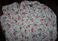NWT Ralph Lauren Ivory/Pink/Green Floral JERSEY SOFT KNIT Pajama Set Women's L