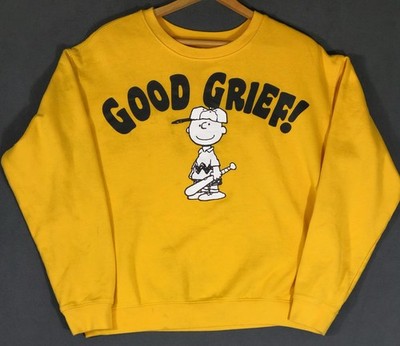 Peanuts Charlie Brown Sweatshirt (XL. Good Grief, baseball bat