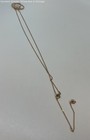 Swarovski Gold Tone Crystal Accent Tripple Ring Pendant Necklace 8g — photo 3