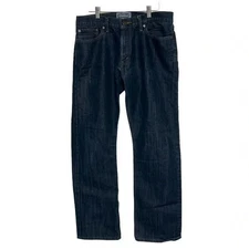 Levi's signature slim straight 34x32 dark blue jeans