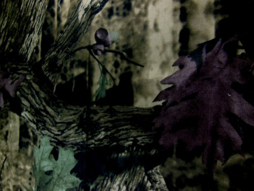 Robert Kaufman Elementree fabric Green brown tree leaves branches 1 1/3 yd X 44" - Picture 2 of 4