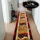 Thick Hall Runner Heat Set PRIMO 4626 red Width 70-140cm extra long Soft RUGS