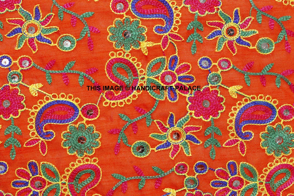 BY THE YARD SEDA DUPIONI TELA BORDADA BTY VESTIDO DRAPEADO BLUSA CAMISA KIMONO Foto 2 de 3