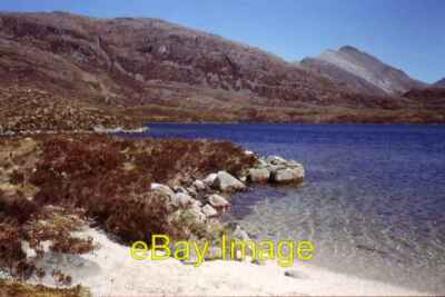 Foto 6x4 Loch an Eoin Loch an Eion Ein kleiner Sandstrand von Loch an Eoin um 1993