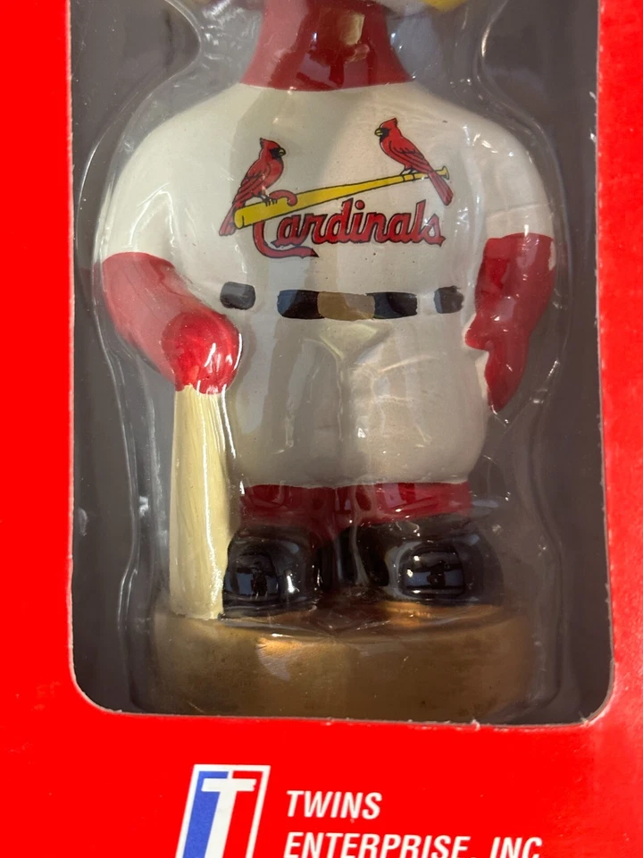 Fredbird St. Louis Cardinals Base Dorada Cabeza Bobble Asentir Mascota Gemelos Ent ¡Raro! Foto 3 de 4