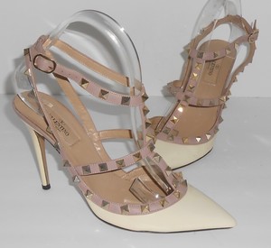 valentino rockstud heels nude