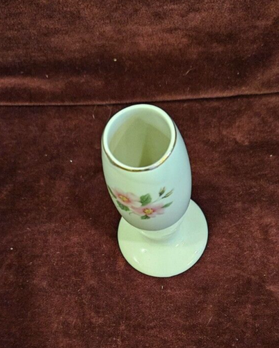 Lord Nelson Pottery England Hand-Crafted Bud Vase Pink Flowers 4-3/4" - Picture 4 of 5