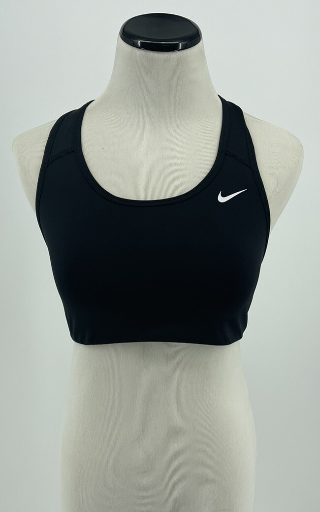 Nike Sports Bra Top Womens M Medium Black Training Workout Gym Dri-Fit-image