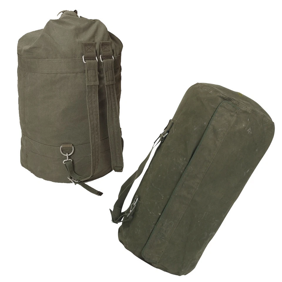 Original Bundeswehr Seesacktasche mit RV oder  Seesack mit Ösen + Bügelschloss