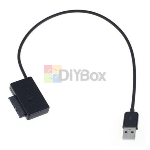 7+6 13Pin SATA Slimline to USB 2.0 Adapter Cable for Laptop CD DVD Rom Drive DIY - Picture 8 of 12
