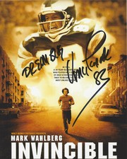 VINCE PAPALE PHILADELPHIA EAGLES INVINCIBLE SIGNED AUTHENTIC 8X10 PHOTO B w/COA
