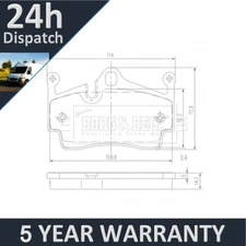 Fits Porsche Boxster Cayman 718 Purevue Rear Brake Pads Set 98735293901