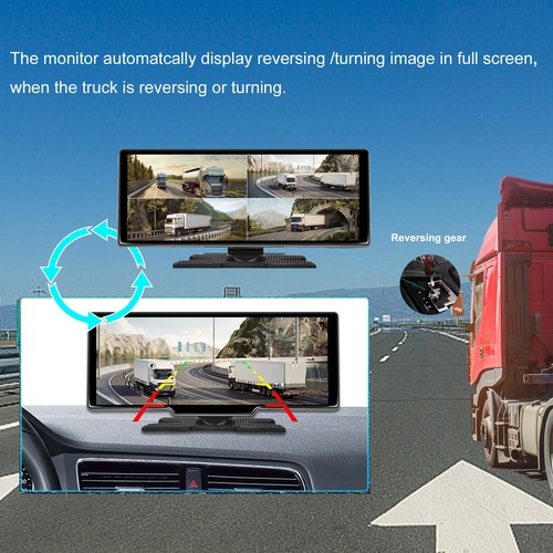 10.36" Monitor DVR 1080P AHD IR Backup Camera Truck 360 View Reversing System - Picture 8 of 17