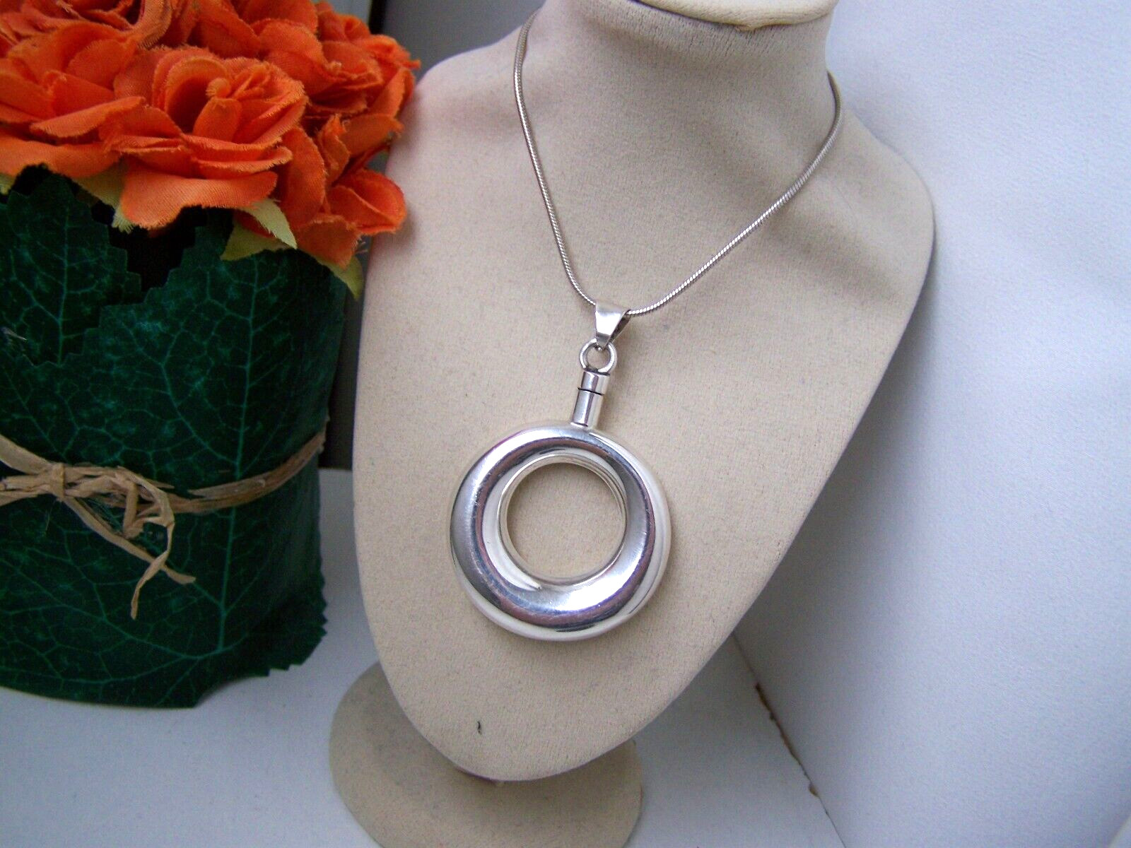 VINTAGE SOLID STERLING SILVER LARGE CHATELAINE PE… - image 1